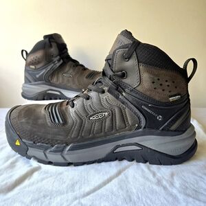 Keen Kansas City Mid Men's Carbon Fiber Toe Waterproof Work Boots Brown Size 12